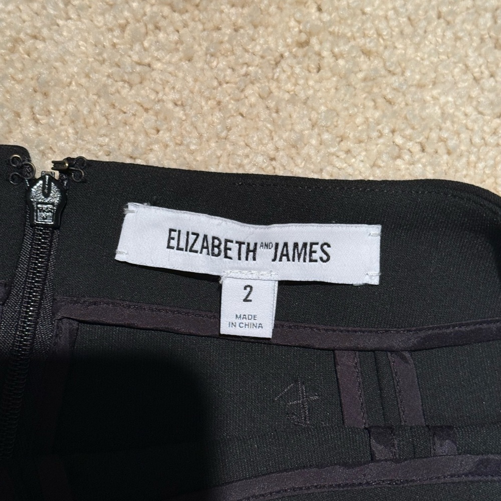 Elizabeth and James Black Skater Mini Skirt with Silver Embellishments - Picture 3 of 3